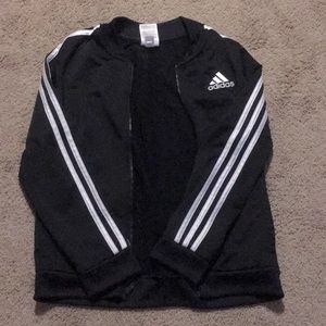 black adidas striped jacket